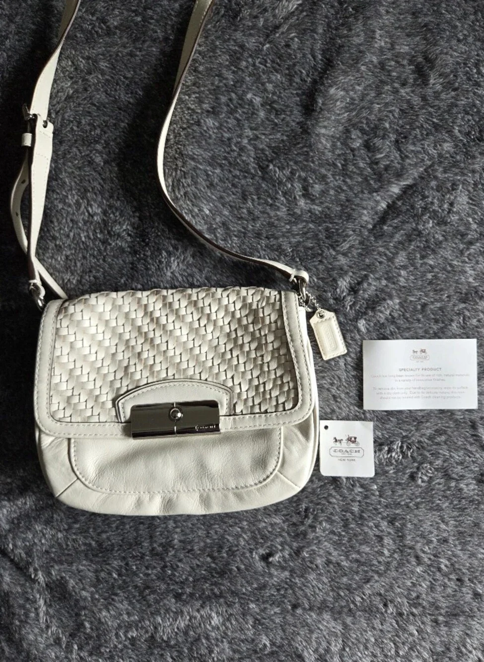 Coach Cream Leather Crossbody Bag
